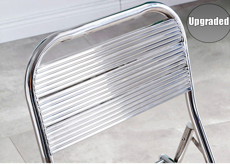 Set of 2 Superb Full 304 Stainless Steel Folding Chairs - Dshop.com.au