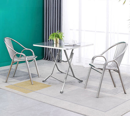 Set of 2 Superb Full 304 Stainless Steel Chairs - Dshop.com.au