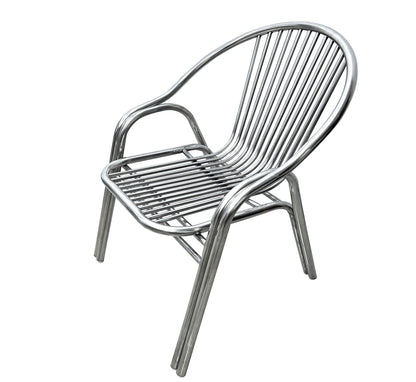 Set of 2 Superb Full 304 Stainless Steel Chairs - Dshop.com.au