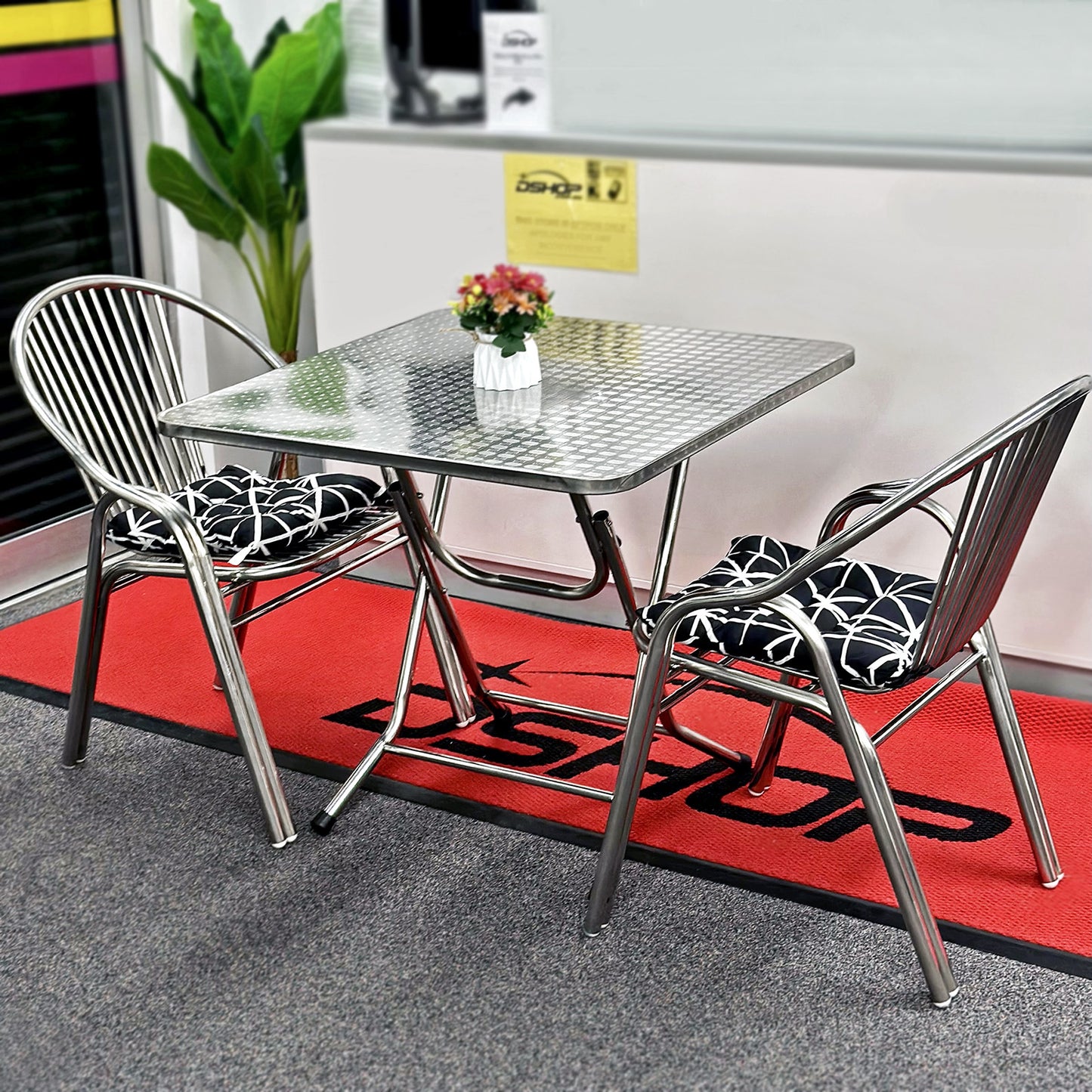 Set of 2 Superb Full 304 Stainless Steel Chairs - Dshop.com.au