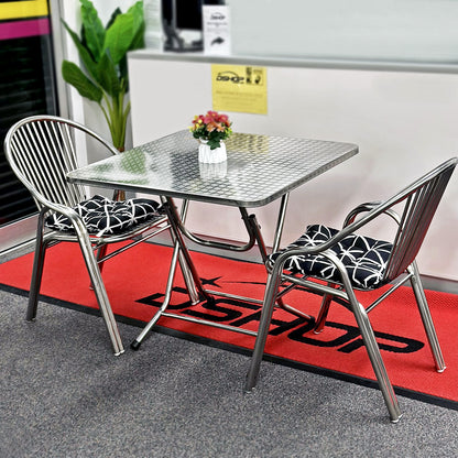 Set of 2 Superb Full 304 Stainless Steel Chairs - Dshop.com.au