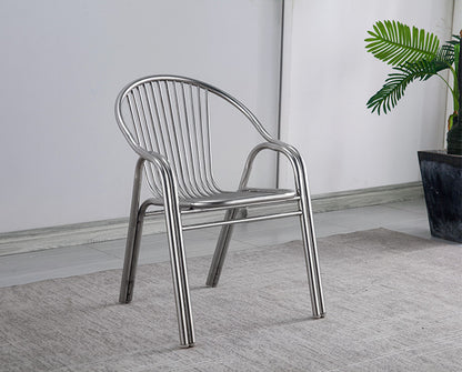 Set of 2 Superb Full 304 Stainless Steel Chairs - Dshop.com.au