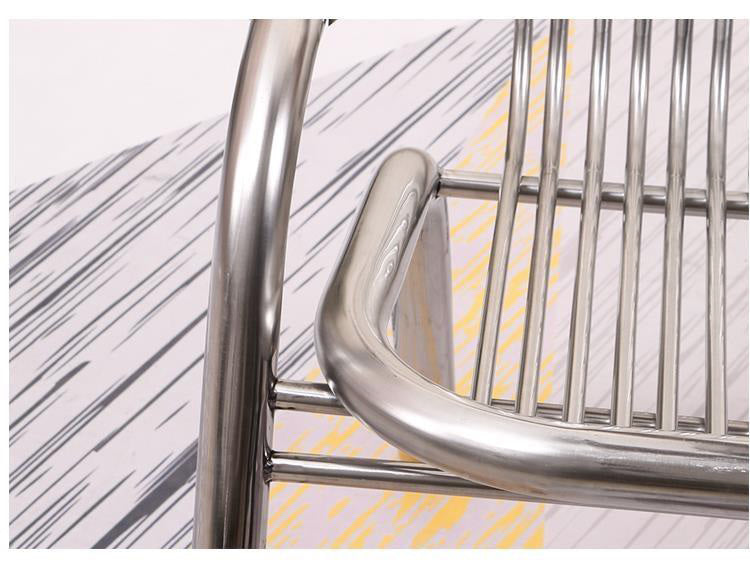 Set of 2 Superb Full 304 Stainless Steel Chairs - Dshop.com.au