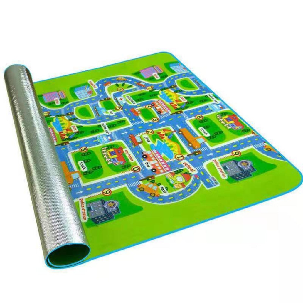 City Road Map Baby Kids Play Mat Interactive Picnic Rug - Dshop.com.au