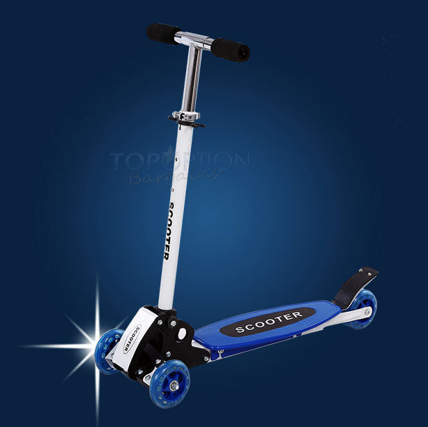 3 Wheels Lean and Steer Kids Tri Scooter (Blue) - Dshop.com.au