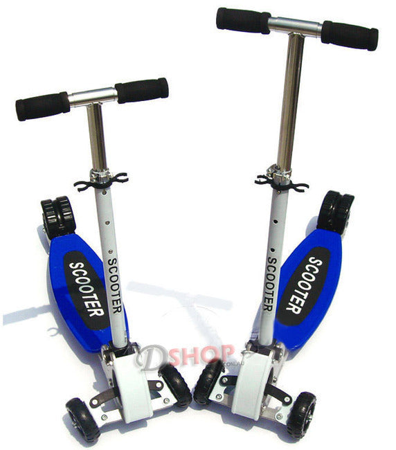 3 Wheels Lean and Steer Kids Tri Scooter (Blue) - Dshop.com.au