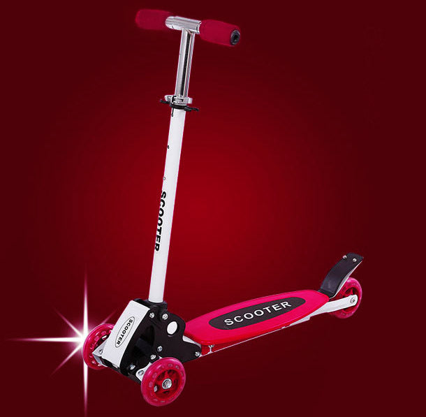 3 Wheels Lean and Steer Kids Tri Scooter (Red) - Dshop.com.au