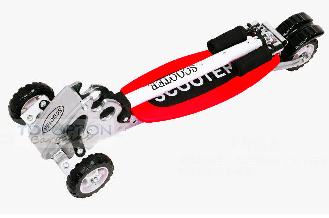 3 Wheels Lean and Steer Kids Tri Scooter (Red) - Dshop.com.au