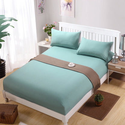 Luxe Home 3-Piece Bed Set Fitted Sheet and Pillowcases - Queen Size 150cm (Sage Green) - Dshop.com.au