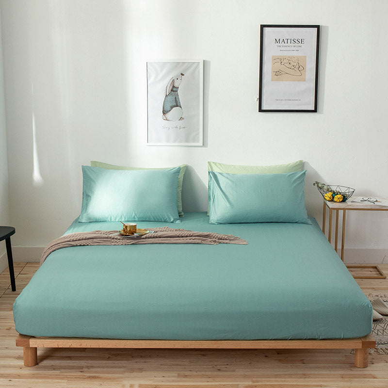 Luxe Home 3-Piece Bed Set Fitted Sheet and Pillowcases - Queen Size 150cm (Sage Green) - Dshop.com.au