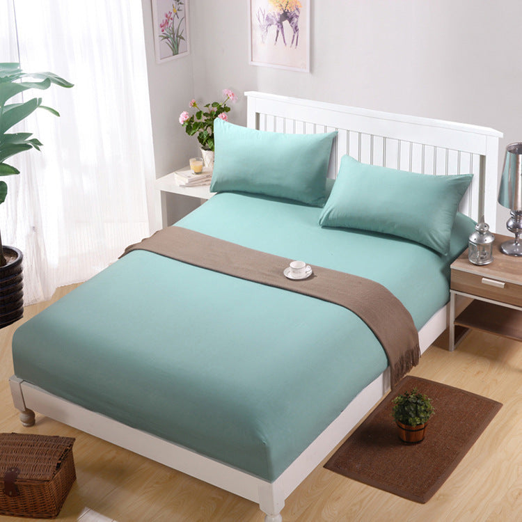 Luxe Home 3-Piece Bed Set Fitted Sheet and Pillowcases - King Size 180cm (Sage Green) - Dshop.com.au