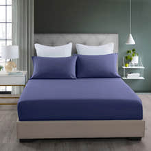 Luxe Home 3-Piece Bed Set Fitted Sheet and Pillowcases - King Size 180cm (Indigo) - Dshop.com.au