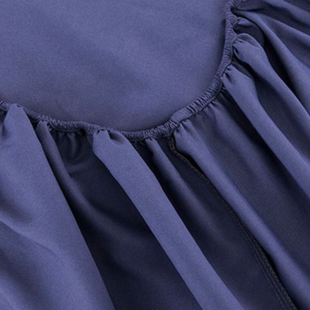 Luxe Home 3-Piece Bed Set Fitted Sheet and Pillowcases - King Size 180cm (Indigo) - Dshop.com.au