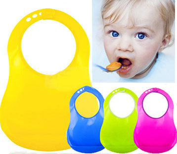 6 Pack Silicone Baby Bibs Washable Reusable Soft Adjustable Waterproof