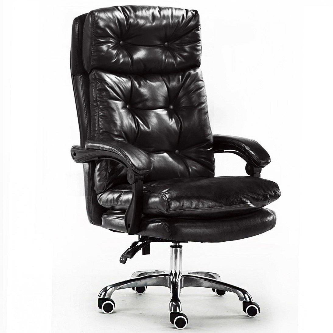 President Premium Plush Executive Reclining Office Chair (Black) - Dshop.com.au