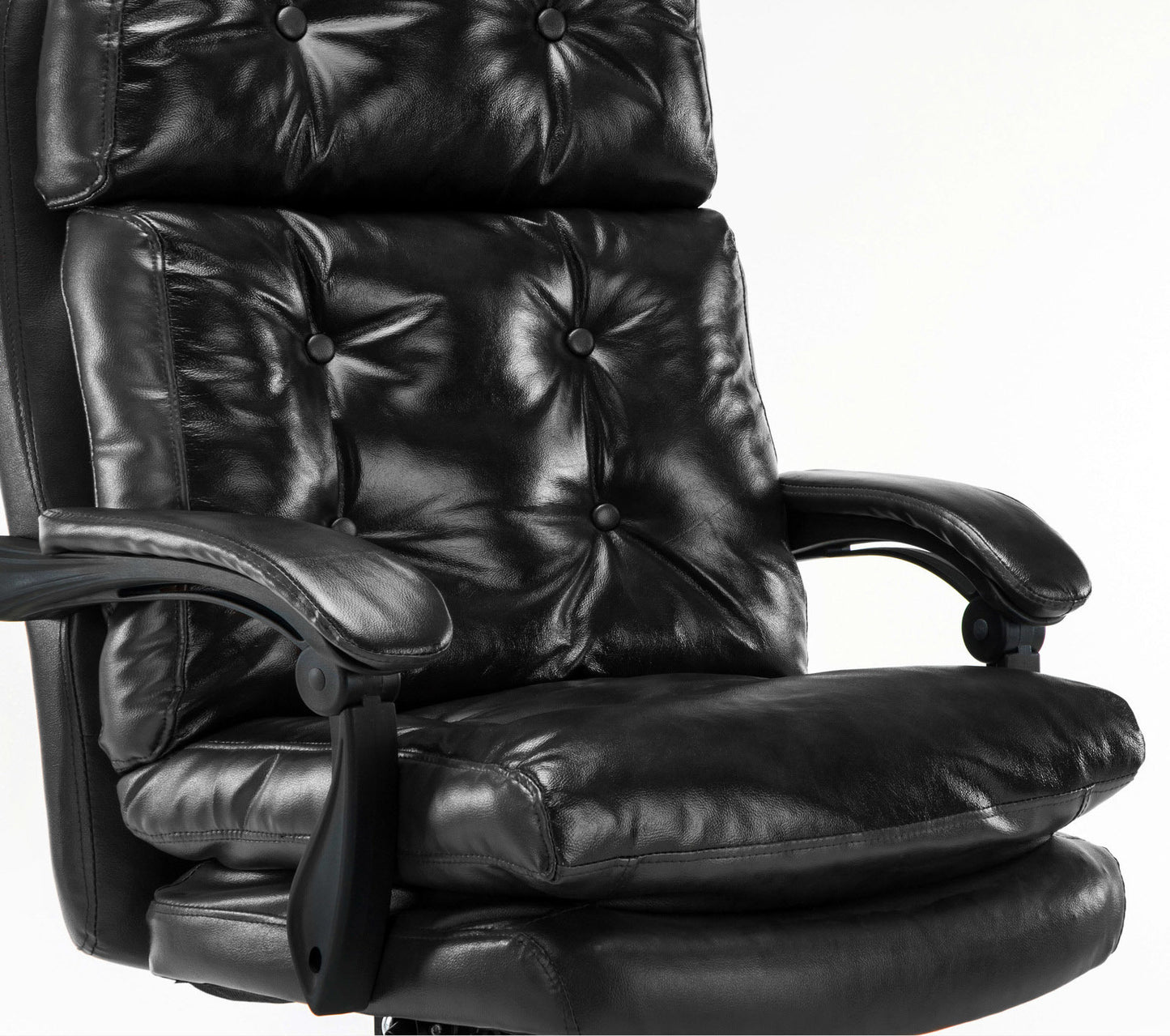 President Premium Plush Executive Reclining Office Chair (Black) - Dshop.com.au