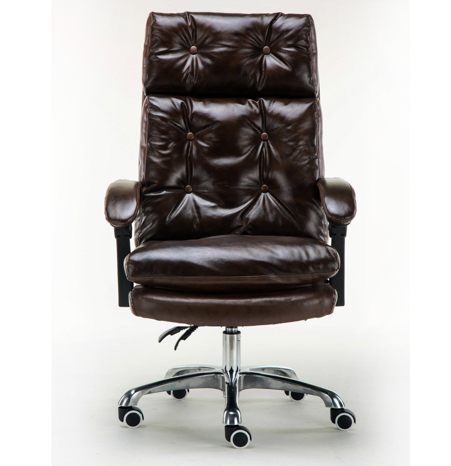 President Premium Plush Executive Reclining Office Chair (Dark Brown) - Dshop.com.au