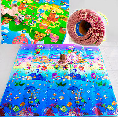 XXL Double Sided 20mm Extra Thick Baby Kids Play Mat 2m - Dshop.com.au