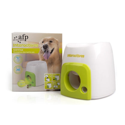 Automatic Pet Feeder Interactive Fetch & Treat Toy Tennis Ball Launcher Dog Training Machine - Dshop.com.au