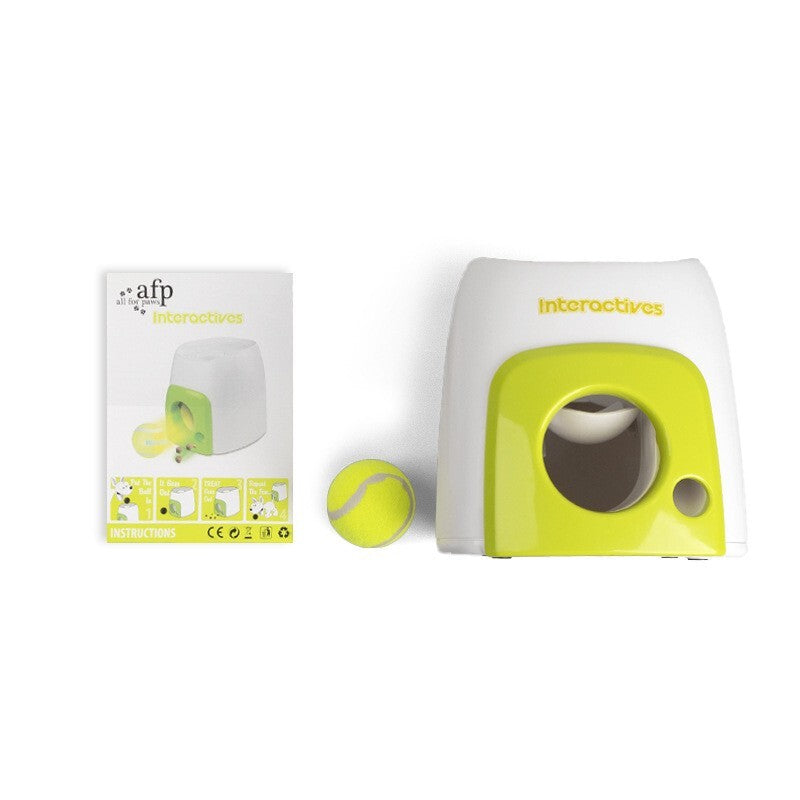 Automatic Pet Feeder Interactive Fetch & Treat Toy Tennis Ball Launcher Dog Training Machine - Dshop.com.au