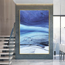 Ocean Wave Painting Framed Canvas Wall Art - 50cm x 70cm - Dshop.com.au