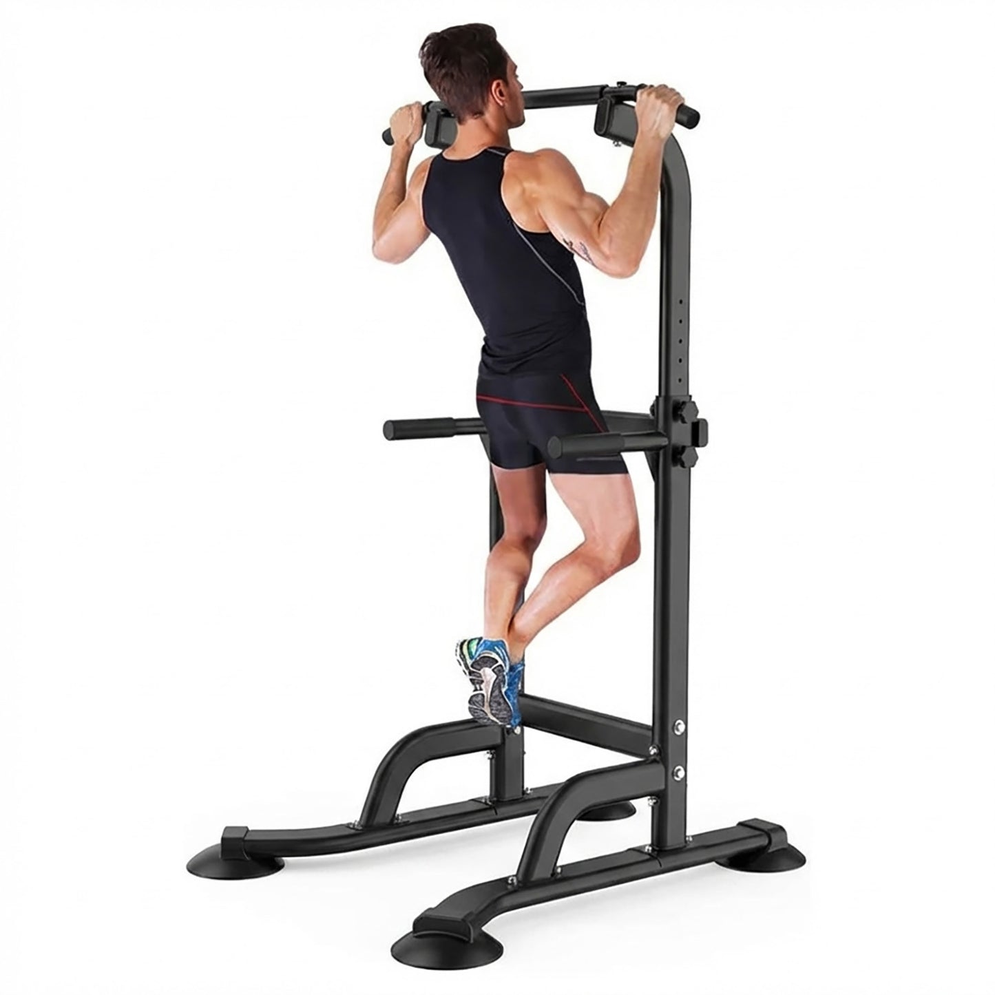 Power Tower Pull Up Dip Station Adjustable Home Gym Fitness