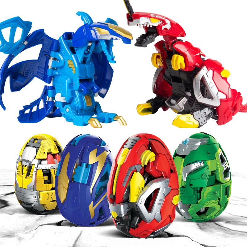 12-piece Dinosaur Transformer Collection Robot Transforming Toy Set - Dshop.com.au