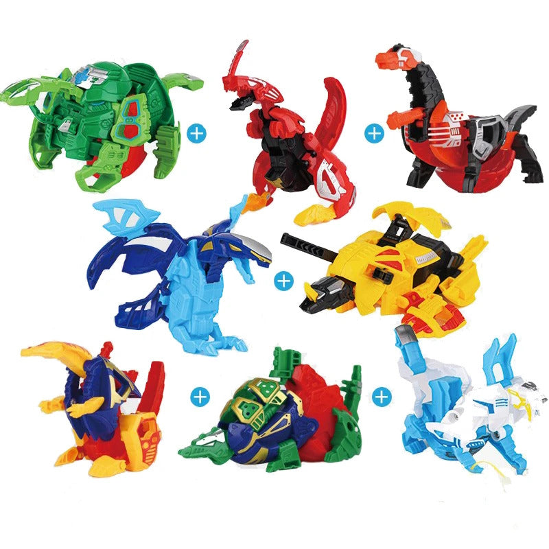 12-piece Dinosaur Transformer Collection Robot Transforming Toy Set - Dshop.com.au