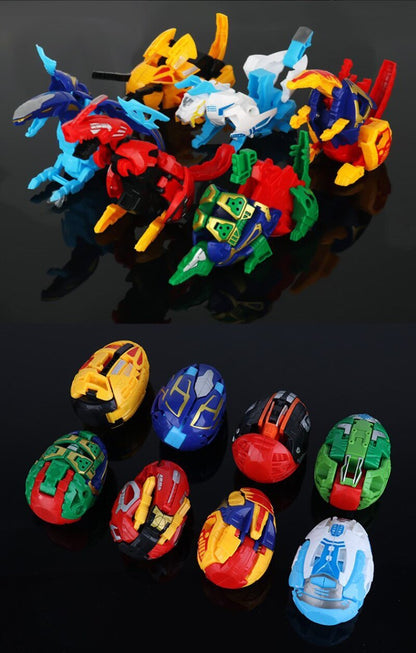 12-piece Dinosaur Transformer Collection Robot Transforming Toy Set - Dshop.com.au