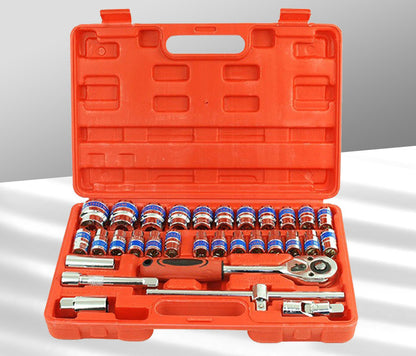 32-Piece 1/2" Drive Ratchet Socket Wrench Mechanics Tool Set - Dshop.com.au