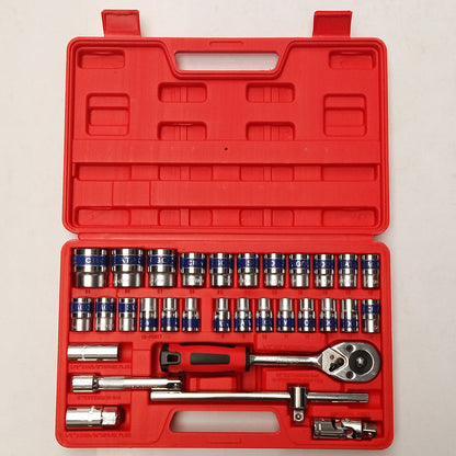 32-Piece 1/2" Drive Ratchet Socket Wrench Mechanics Tool Set - Dshop.com.au