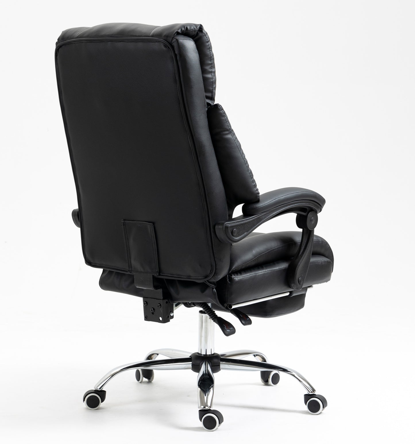 Director Deluxe Plush Executive Reclining Office Chair with Foot Rest (Black) - Dshop.com.au