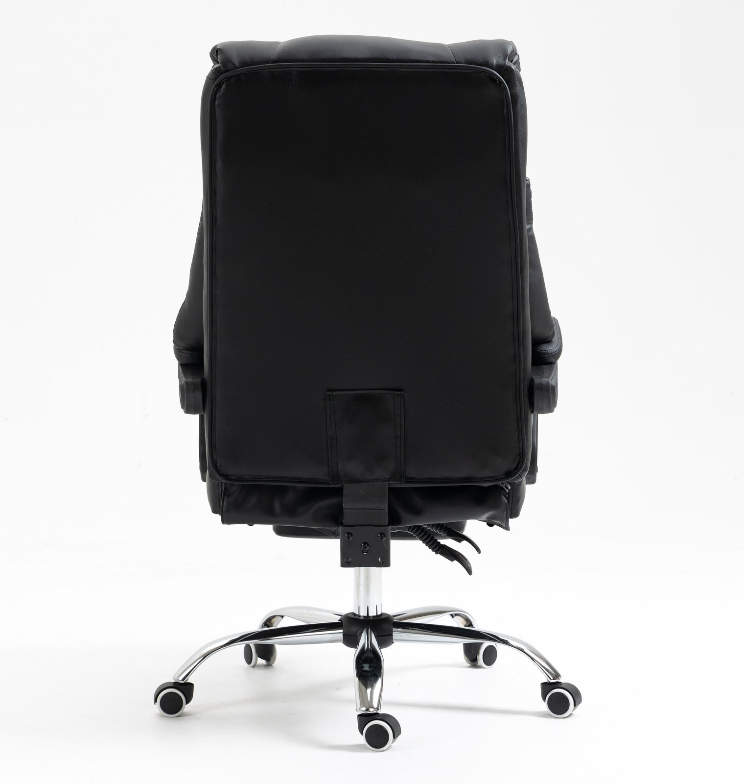 Director Deluxe Plush Executive Reclining Office Chair with Foot Rest (Black) - Dshop.com.au