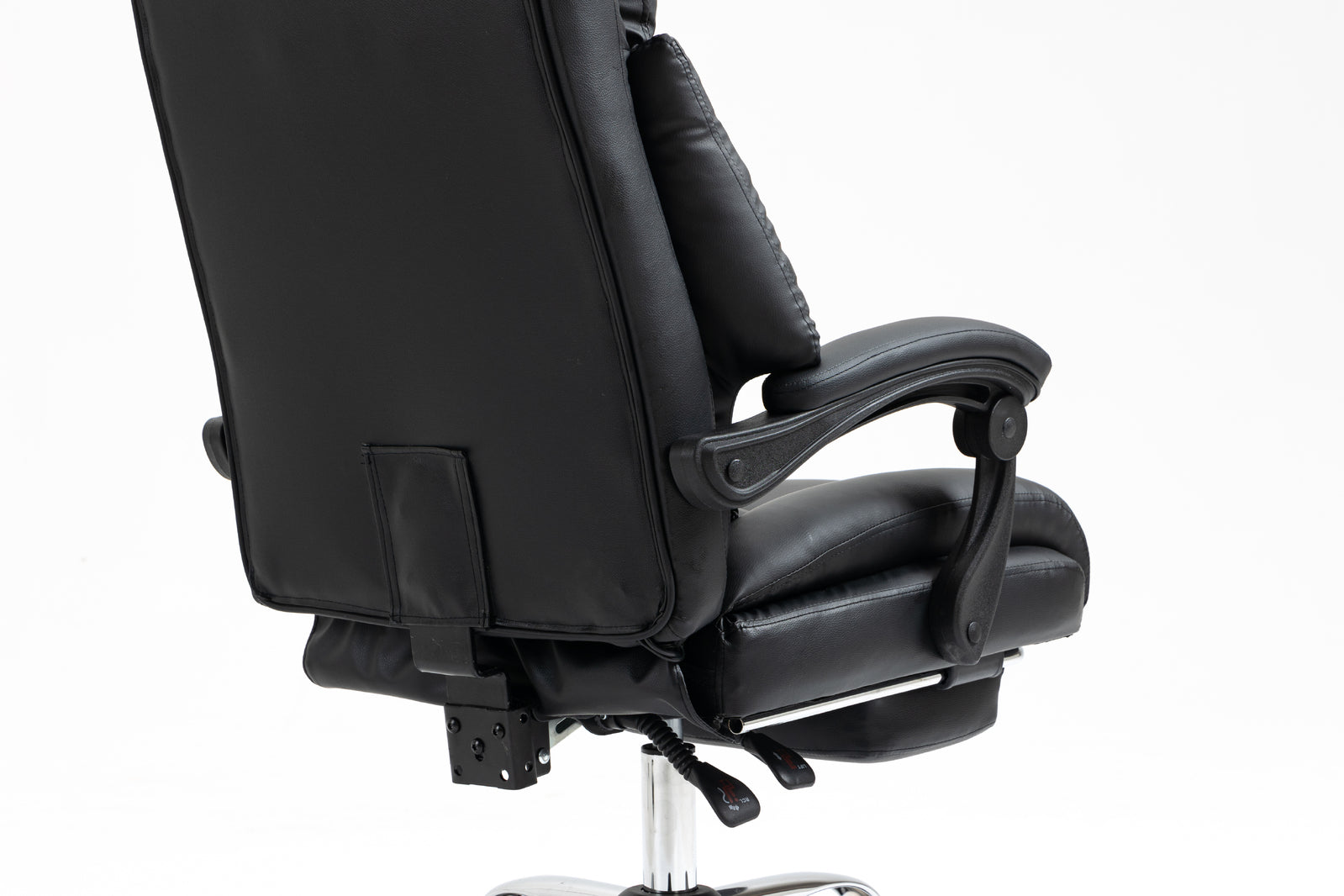 Director Deluxe Plush Executive Reclining Office Chair with Foot Rest (Black) - Dshop.com.au