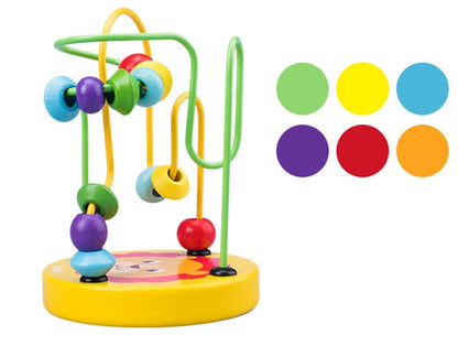 Wooden Bead Maze Educational Toy - Yellow Lion - Dshop.com.au