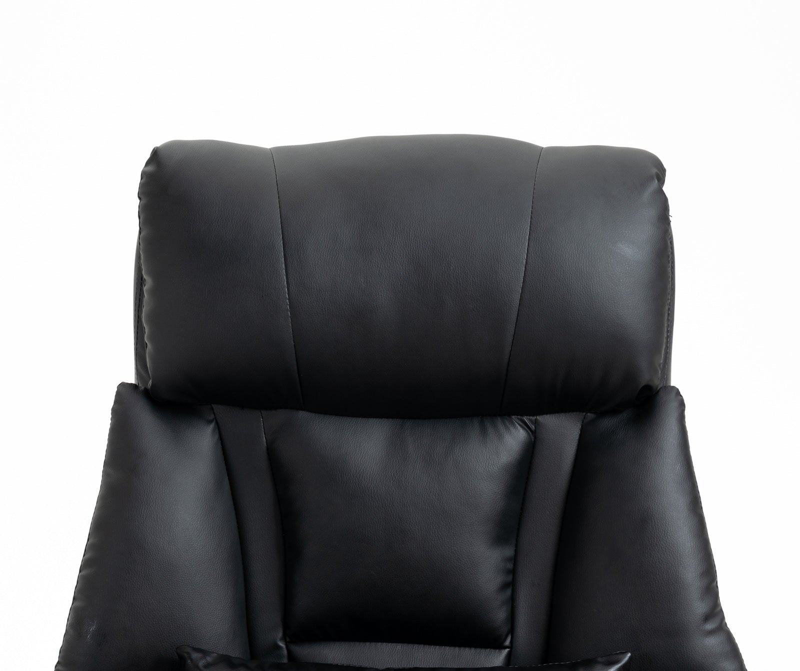 Director Deluxe Plush Executive Reclining Office Chair with Foot Rest & Massager (Black) - Dshop.com.au