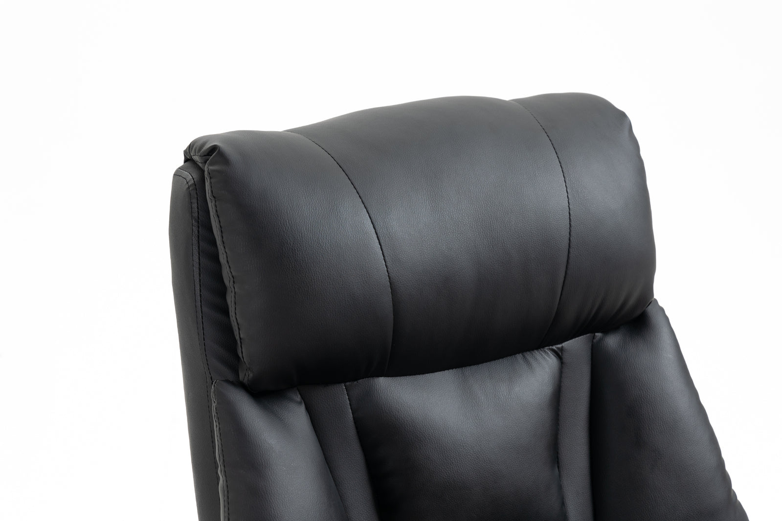 Director Deluxe Plush Executive Reclining Office Chair with Foot Rest & Massager (Black) - Dshop.com.au