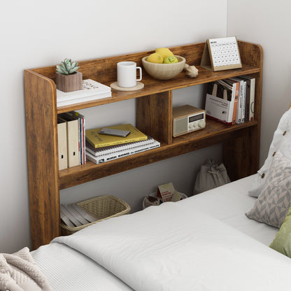 Ambassador Console Table Tall Narrow Bedside Table (Rustic Wood)