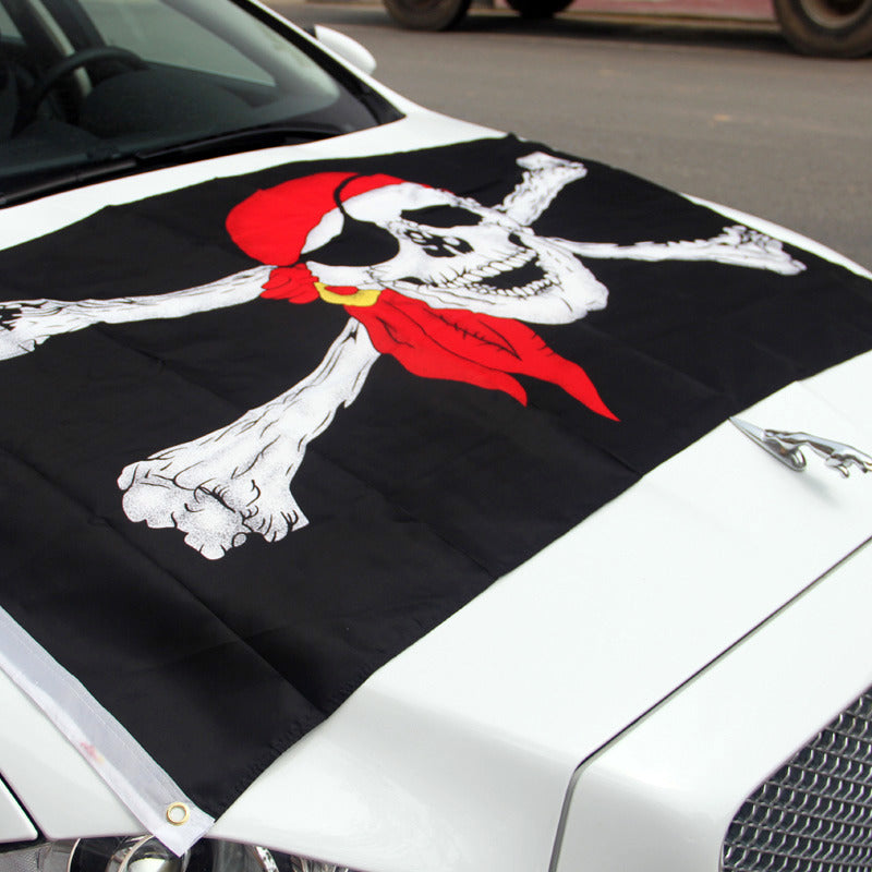 Large Jolly Roger Pirate Flag - 90cm x 150cm - Dshop.com.au