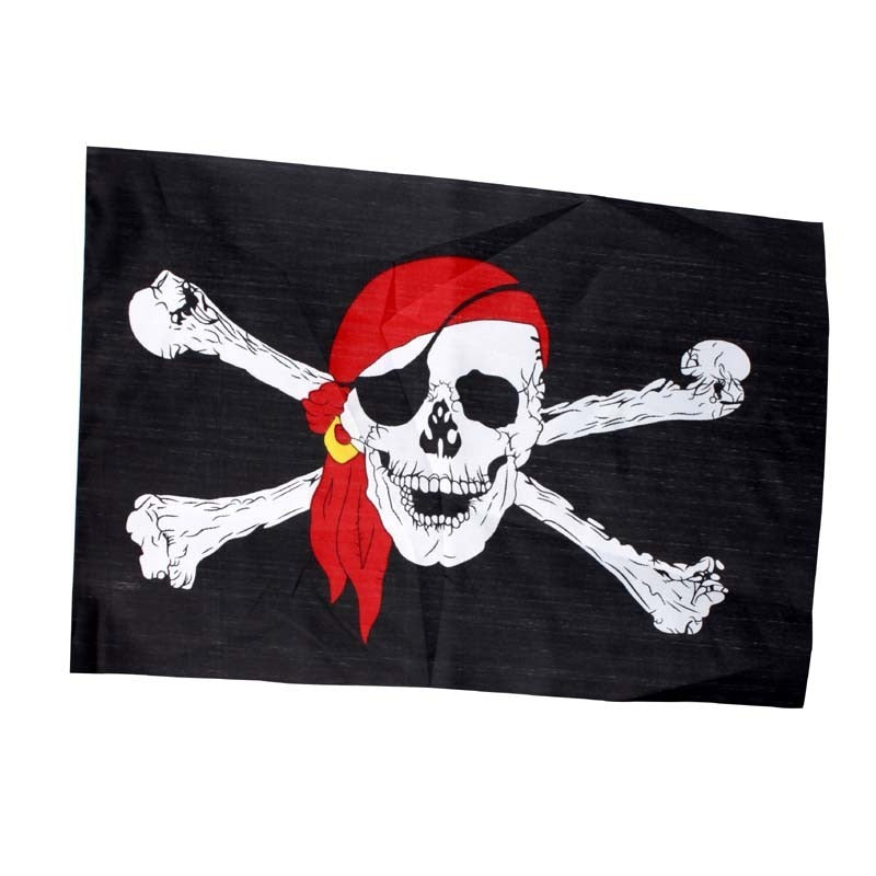 Large Jolly Roger Pirate Flag - 90cm x 150cm - Dshop.com.au