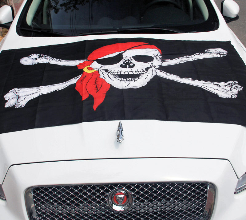 Large Jolly Roger Pirate Flag - 90cm x 150cm - Dshop.com.au