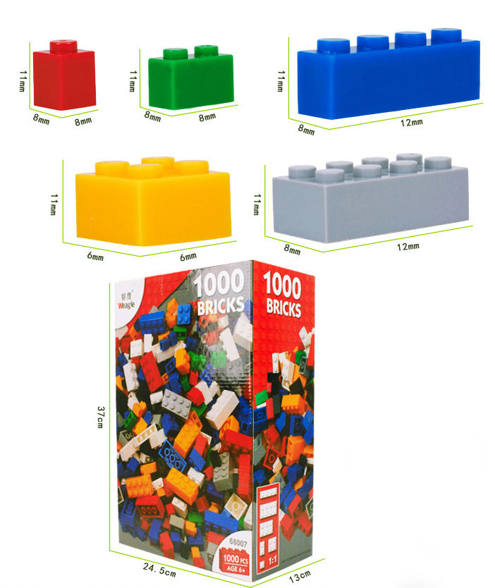 1000 PCS Building Blocks Compatible Bricks - Dshop.com.au