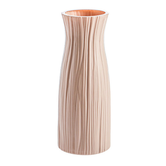 Flower Vase Ceramic Look Plastic Vase (Pink) - Dshop.com.au