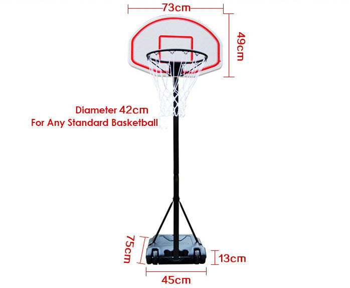 Heavy Duty Steel Portable Basketball Hoop System (Height Adjustable 2 - 2.5m) - Dshop.com.au