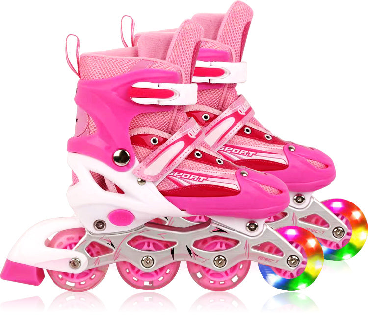 Adjustable Roller Blades Inline Skates (Pink, L) - Dshop.com.au