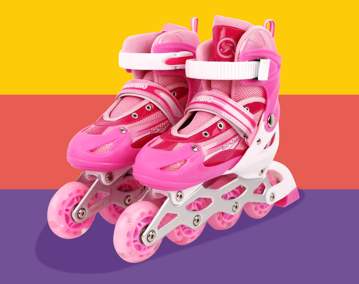 Adjustable Roller Blades Inline Skates (Pink, L) - Dshop.com.au