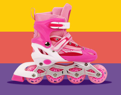 Adjustable Roller Blades Inline Skates (Pink, L) - Dshop.com.au