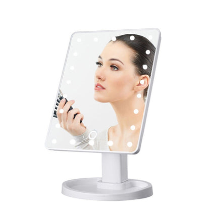 22 LED Makeup Mirror 360 Degree Rotating Touch Screen - Dshop.com.au