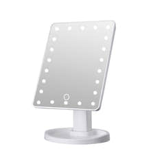 22 LED Makeup Mirror 360 Degree Rotating Touch Screen - Dshop.com.au