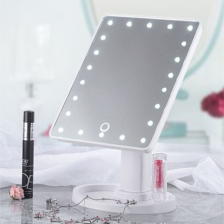 22 LED Makeup Mirror 360 Degree Rotating Touch Screen - Dshop.com.au